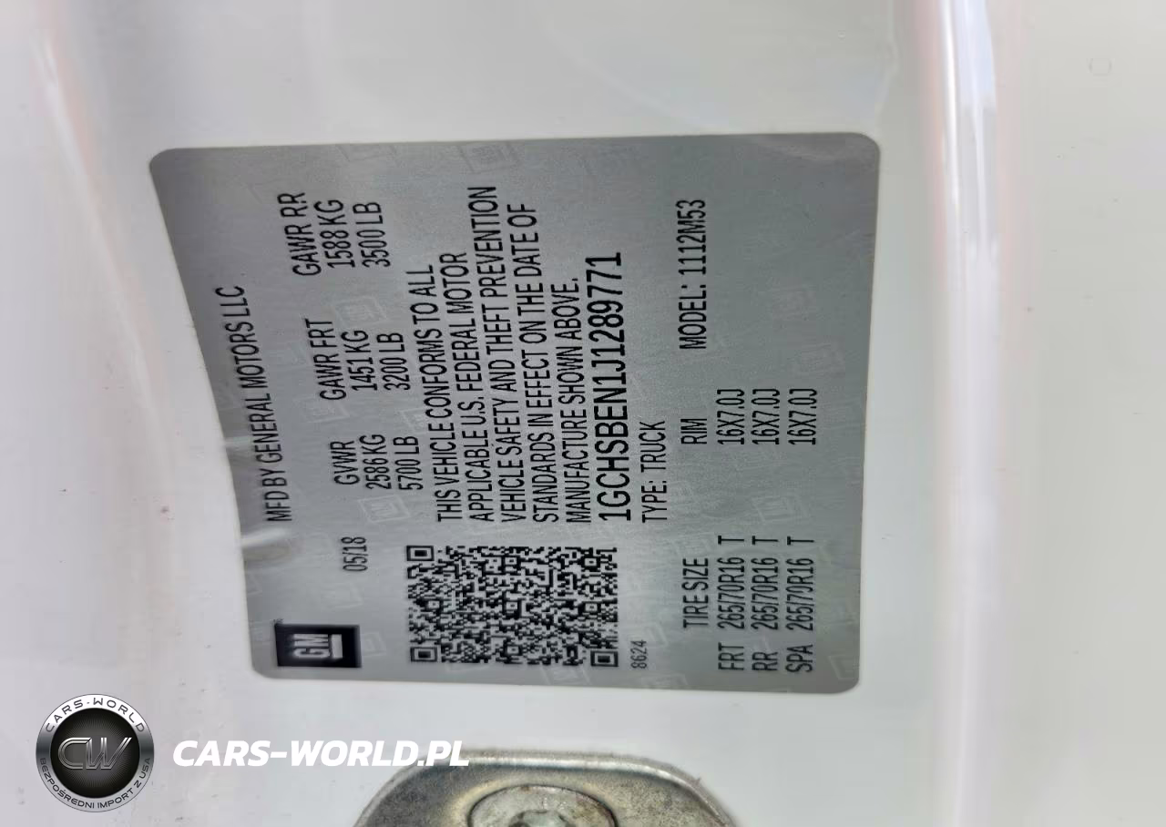 2018 Chev Colorado VIN:1GCHSBEN1J1289771 - 12