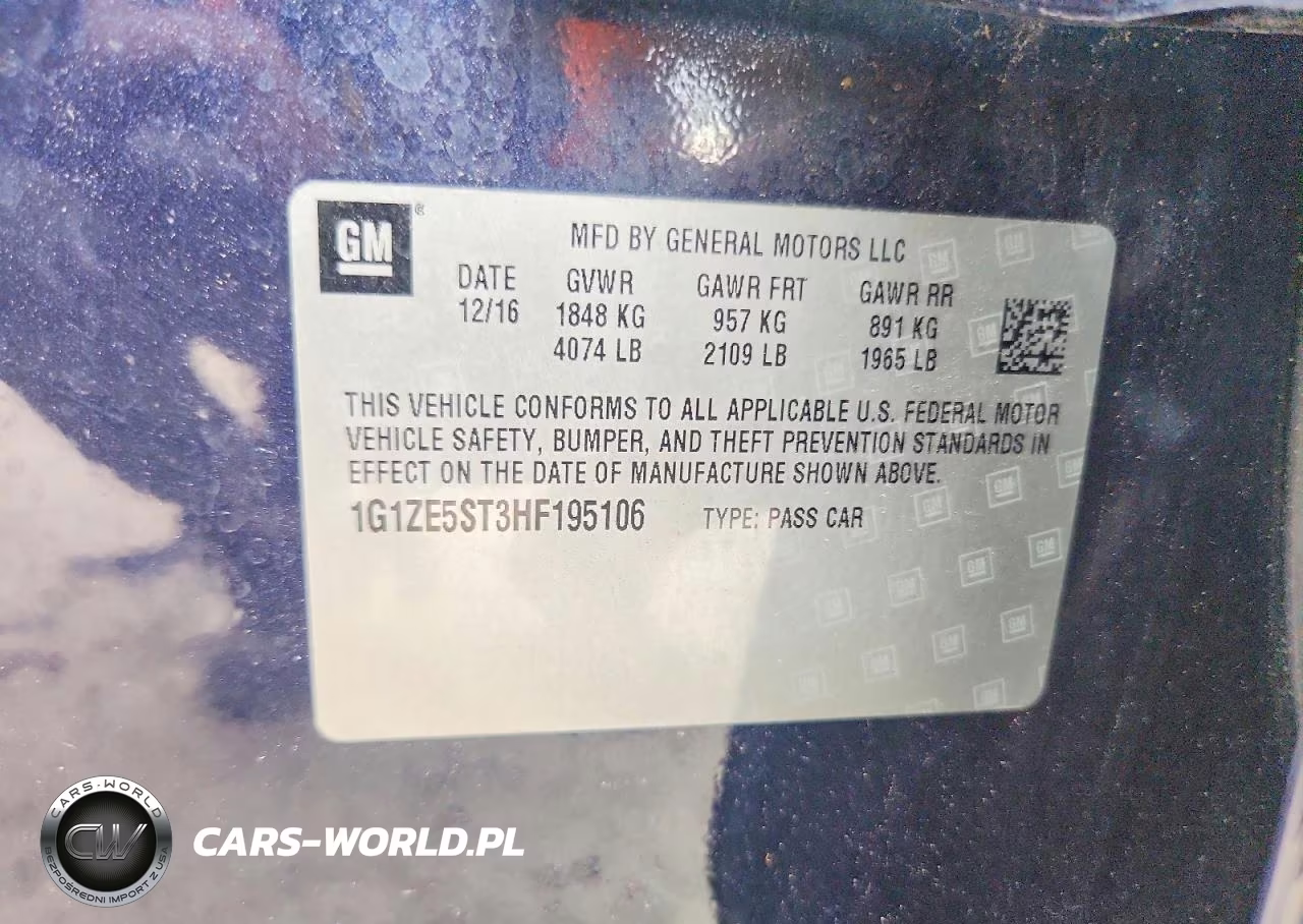 2017 Chevrolet Malibu Lt VIN:1G1ZE5ST3HF195106 - 12