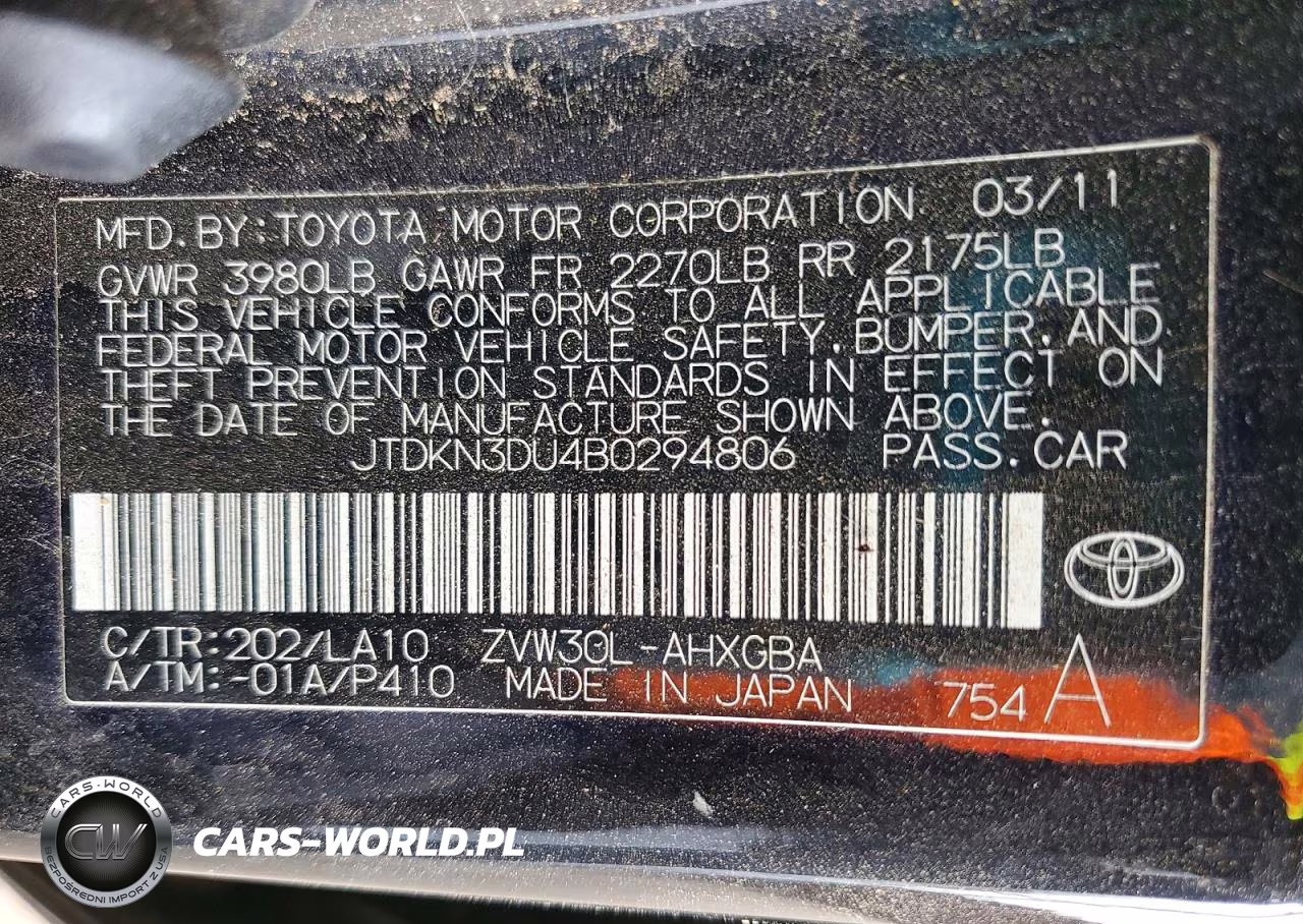 2011 Toyota Prius VIN:JTDKN3DU4B0294806 - 12