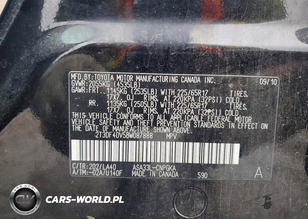 2011 Toyota Rav4 Limited VIN:2T3DF4DV5BW087888 - 13