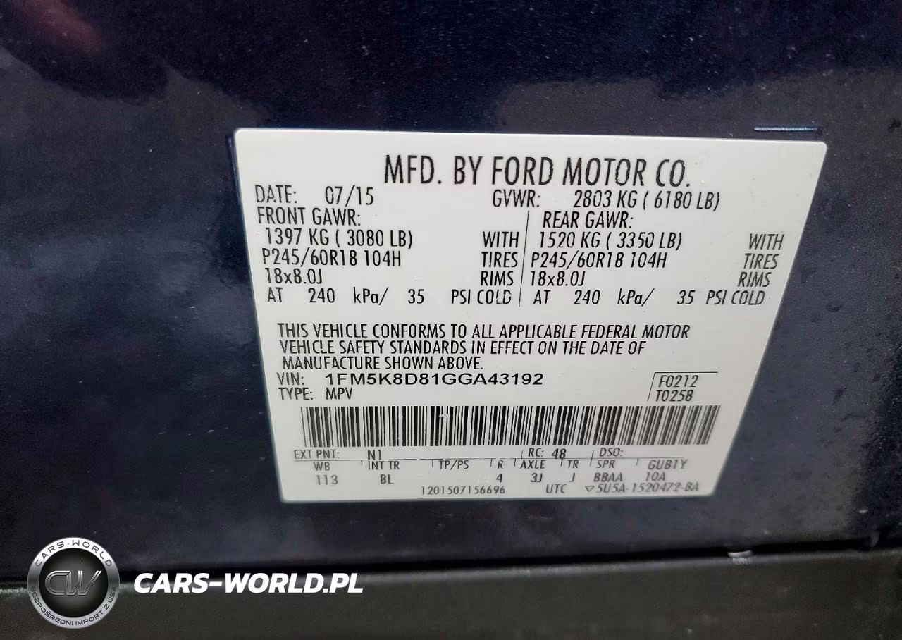 2016 Ford Explorer Xlt VIN:1FM5K8D81GGA43192 - 13