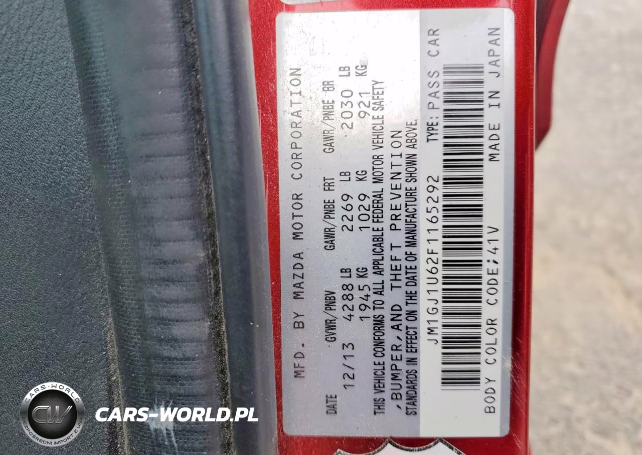 2015 Mazda 6 Sport VIN:JM1GJ1U62F1165292 - 12