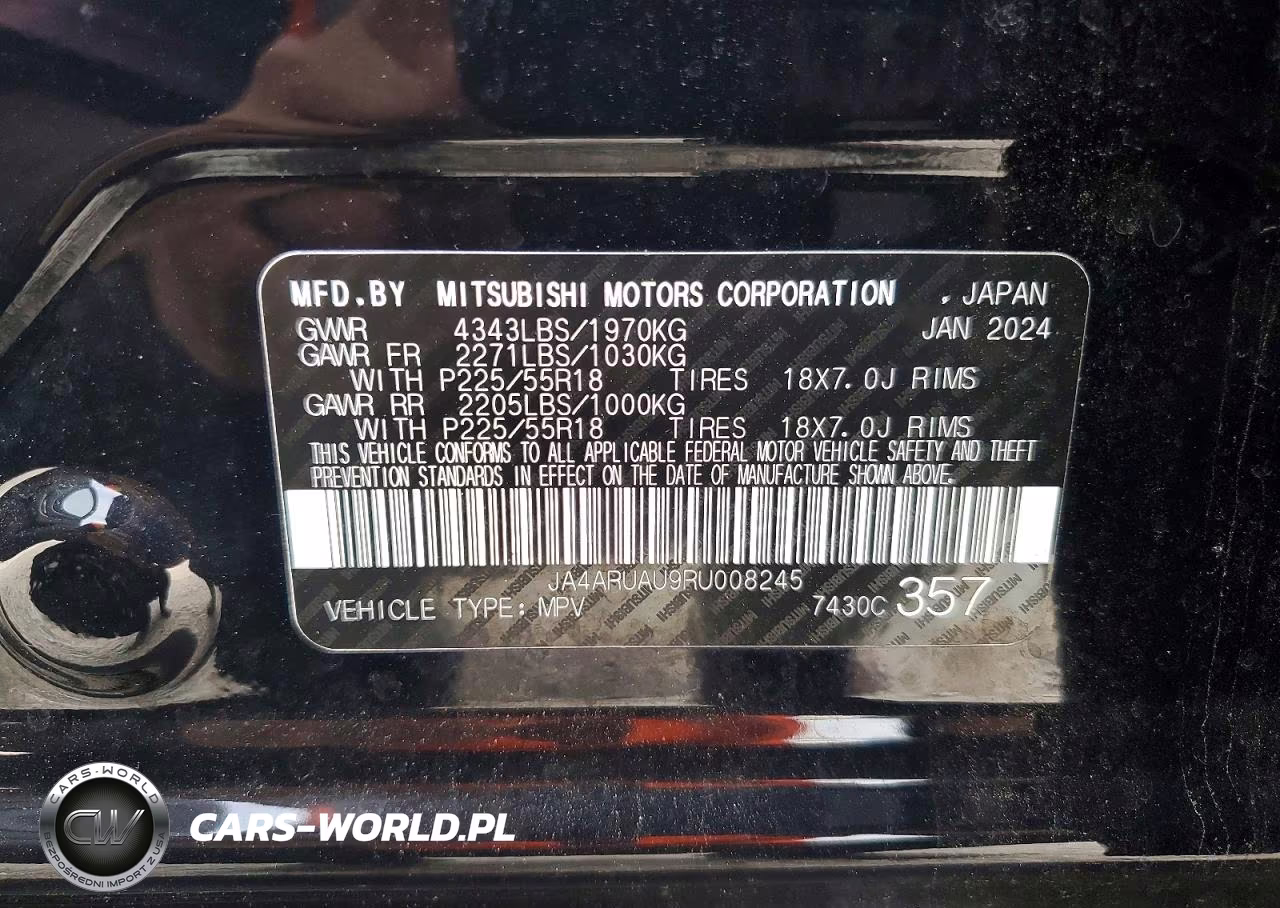 2024 Mitsubishi Outlander Sport S VIN:JA4ARUAU9RU008245 - 14