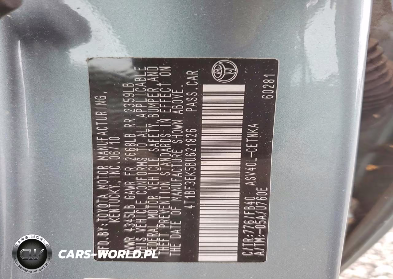 2011 Toyota Camry Le VIN:4T1BF3EK5BU621826 - 12