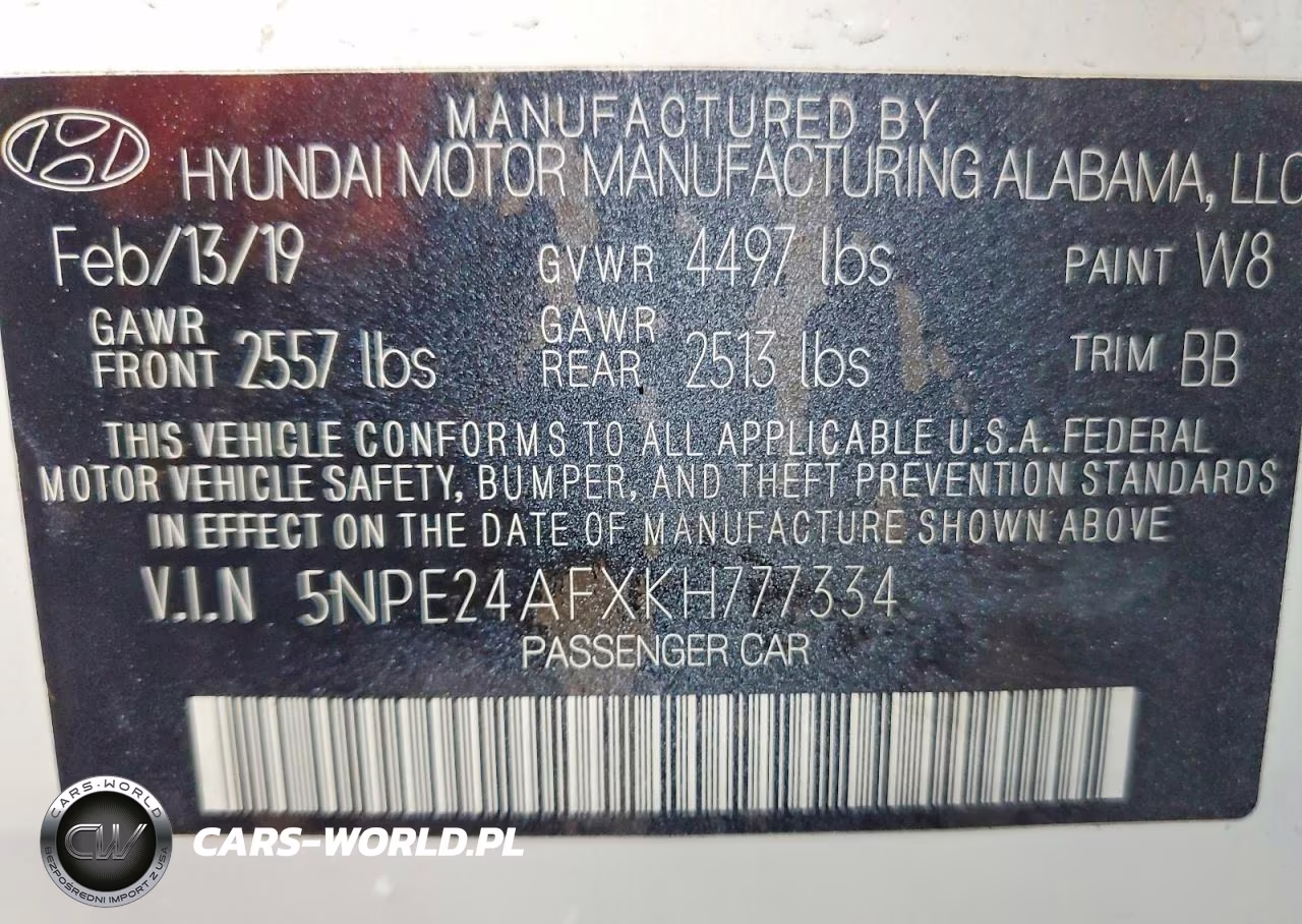 2019 Hyundai Sonata Se VIN:5NPE24AFXKH777334 - 12
