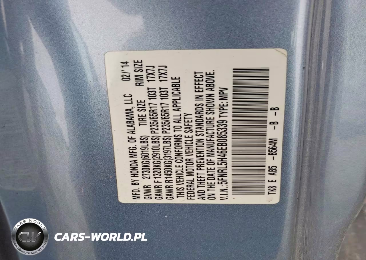 2014 Honda Odyssey Ex VIN:5FNRL5H46EB085339 - 13