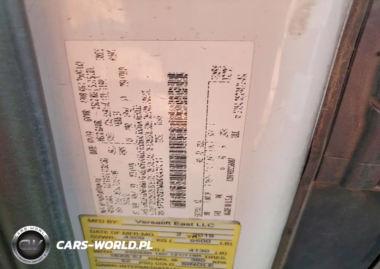 2019 Ford Transit T-350 VIN:1FTBW2YM8KKA63011 - 13