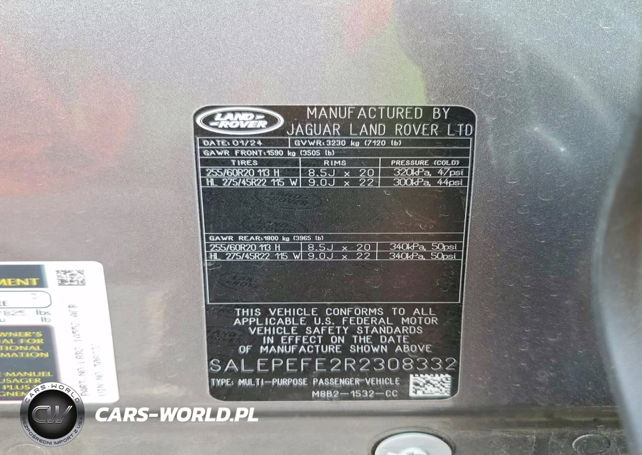 2024 Land Rover Defender 110 Se VIN:SALEPEFE2R2308332 - 14
