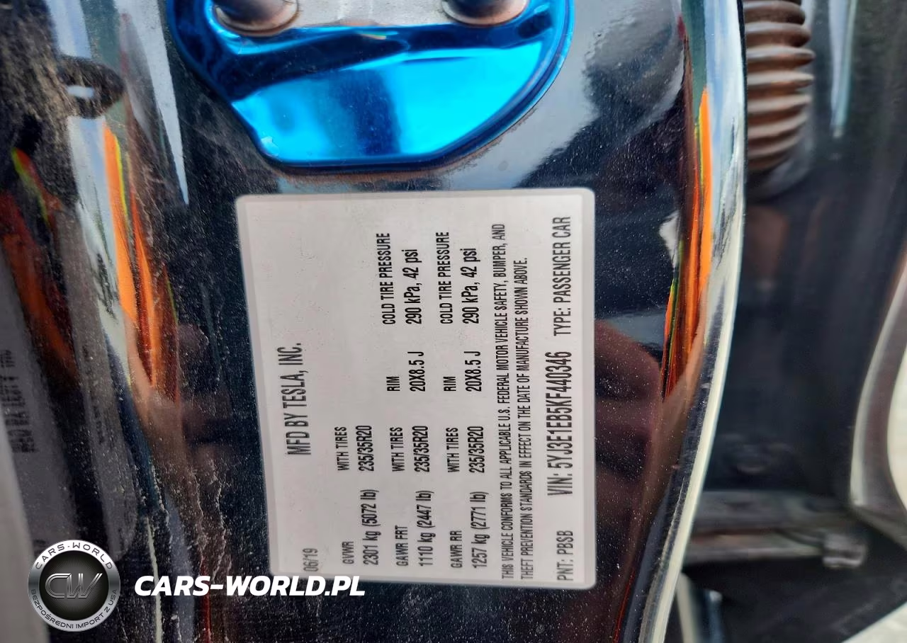 2019 Tesla Model 3 VIN:5YJ3E1EB5KF440346 - 13
