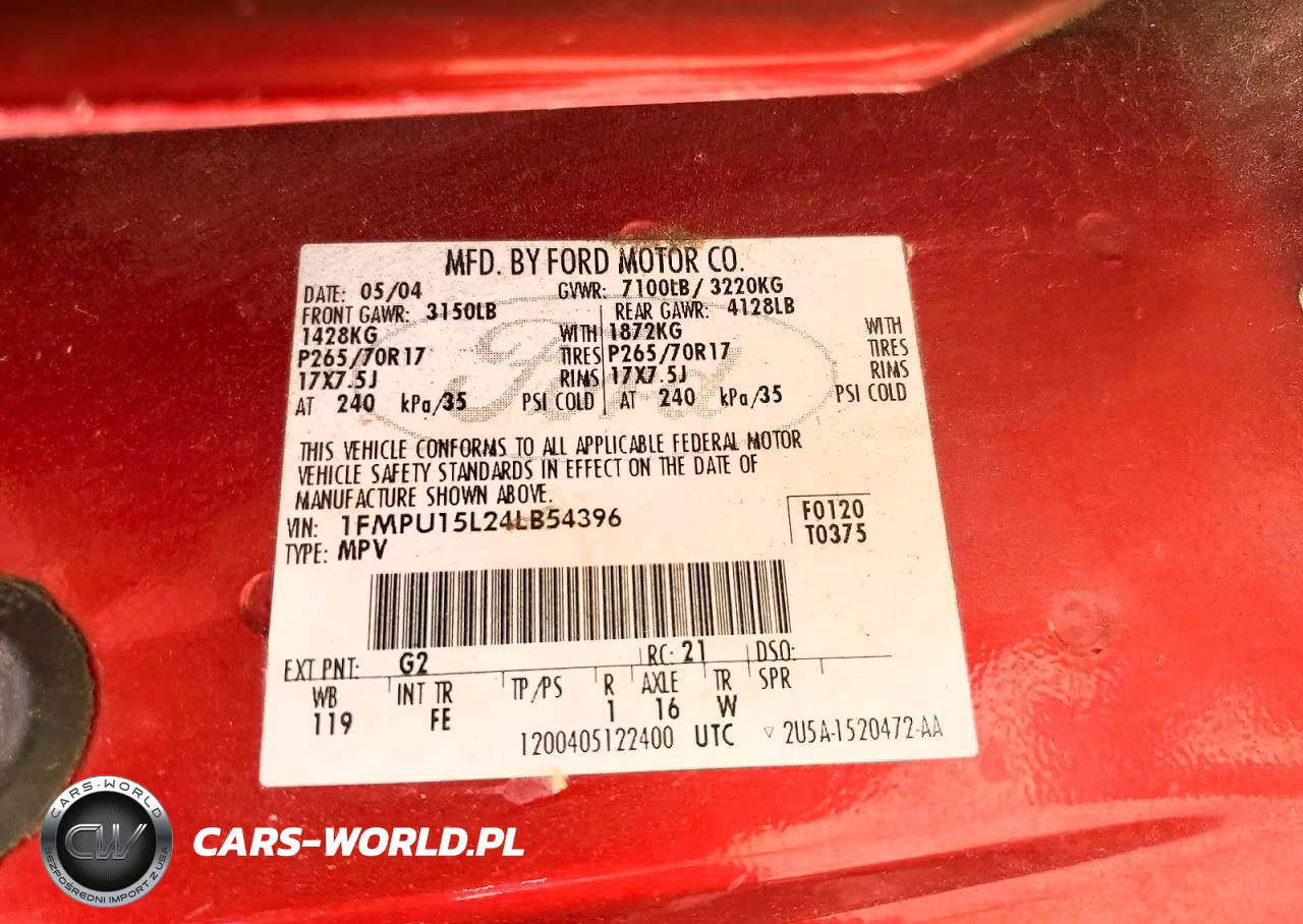 2004 Ford Expedition Xlt VIN:1FMPU15L24LB54396 - 13
