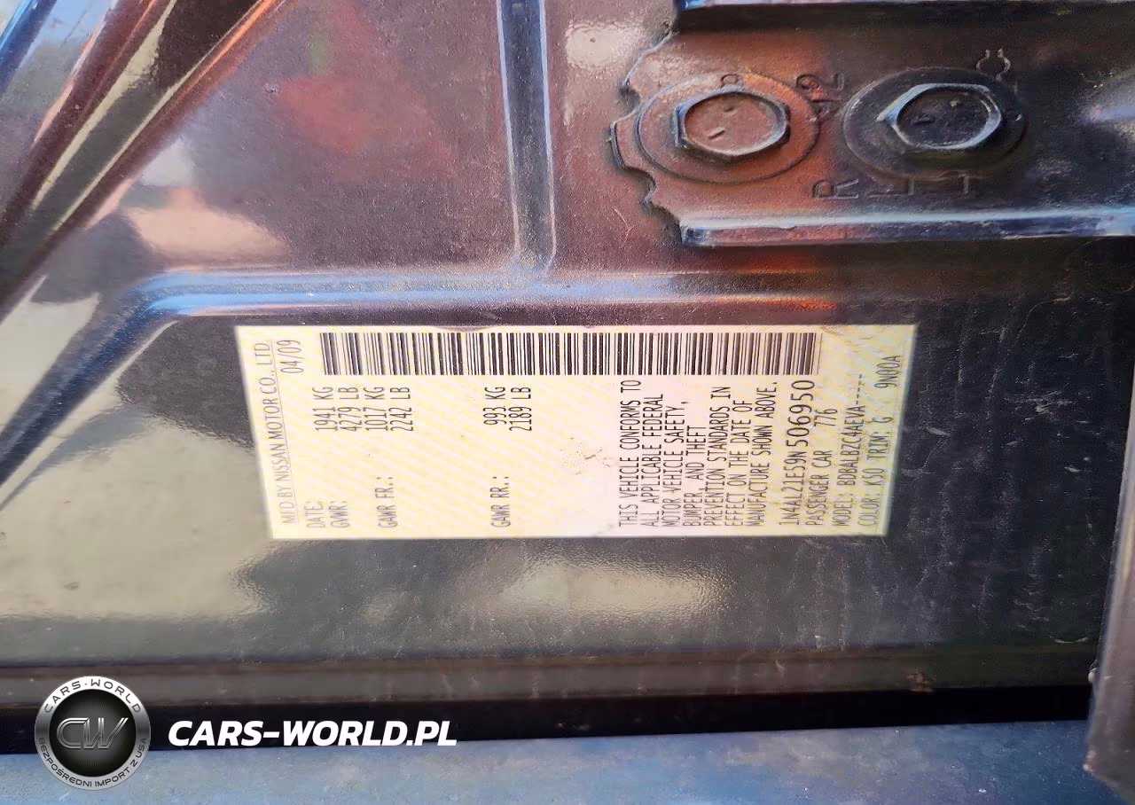 2009 Nissan Altima 2.5 VIN:1N4AL21E59N506950 - 12