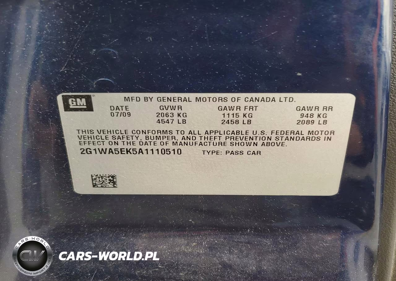 2010 Chevrolet Impala Ls VIN:2G1WA5EK5A1110510 - 12