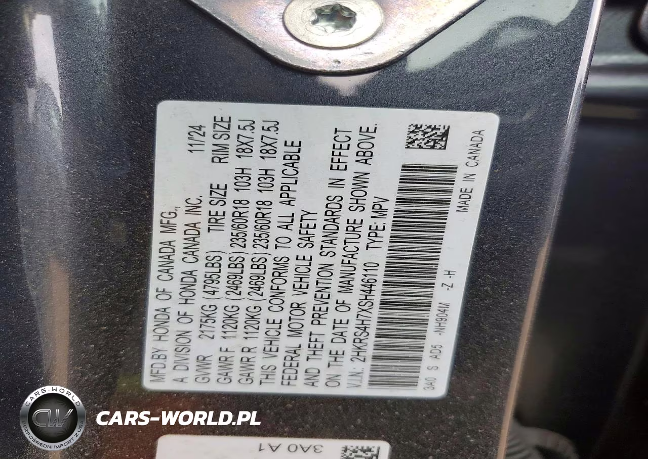 2025 Honda Cr-V Exl VIN:2HKRS4H7XSH446110 - 12