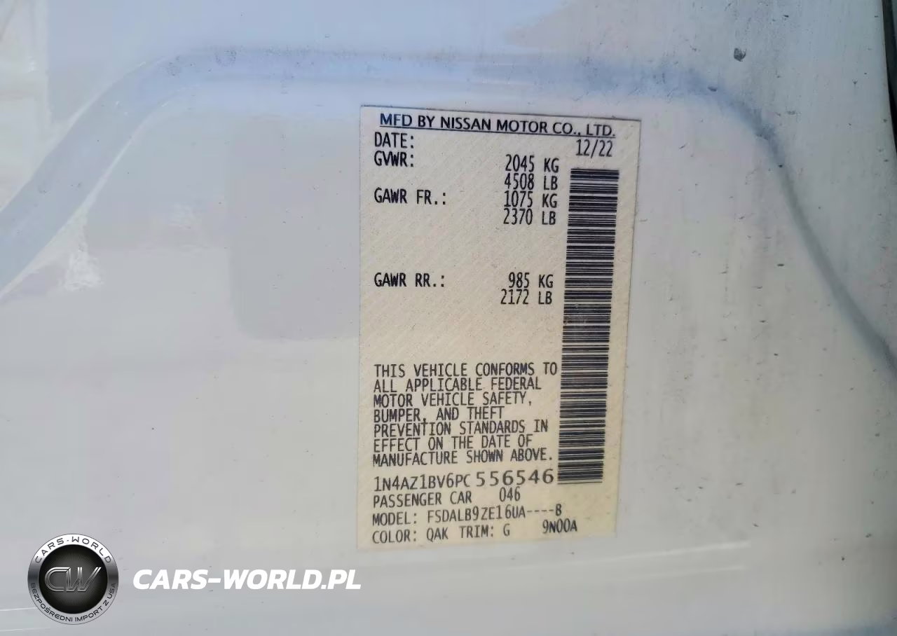 2023 Nissan Leaf S VIN:1N4AZ1BV6PC556546 - 13