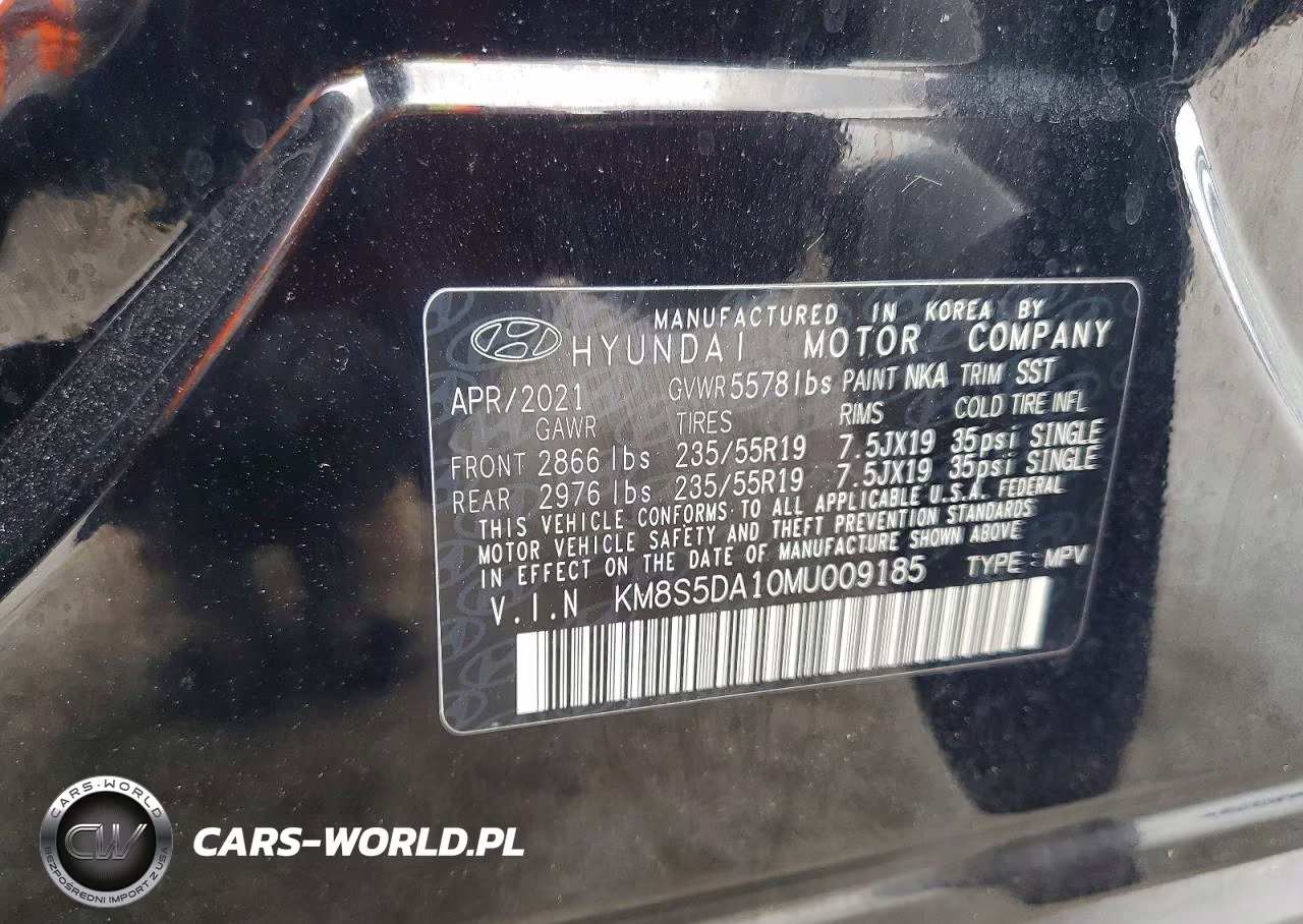 2021 Hyundai Santa Fe Limited VIN:KM8S5DA10MU009185 - 13