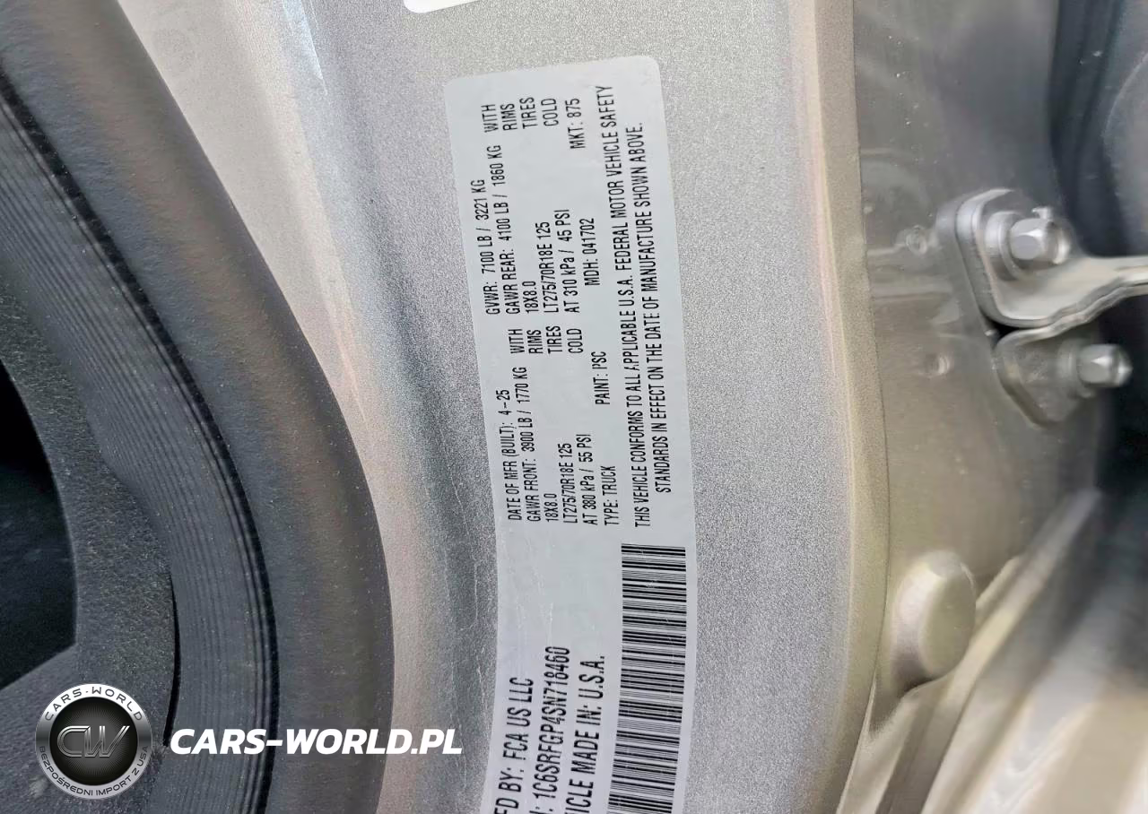 2025 Ram 1500 Tradesman VIN:1C6SRFGP4SN718460 - 12