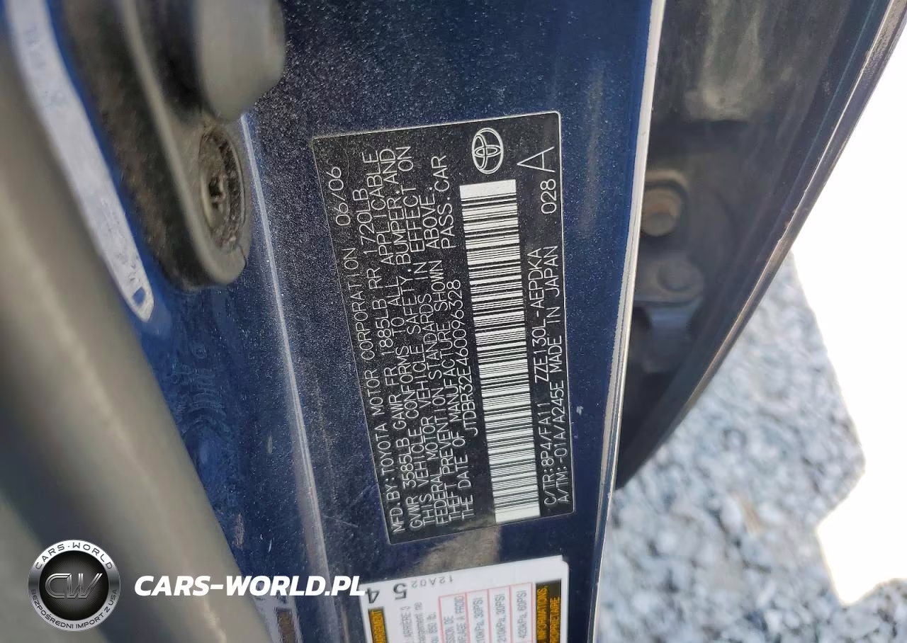 2006 Toyota Corolla Ce VIN:JTDBR32E460096328 - 12