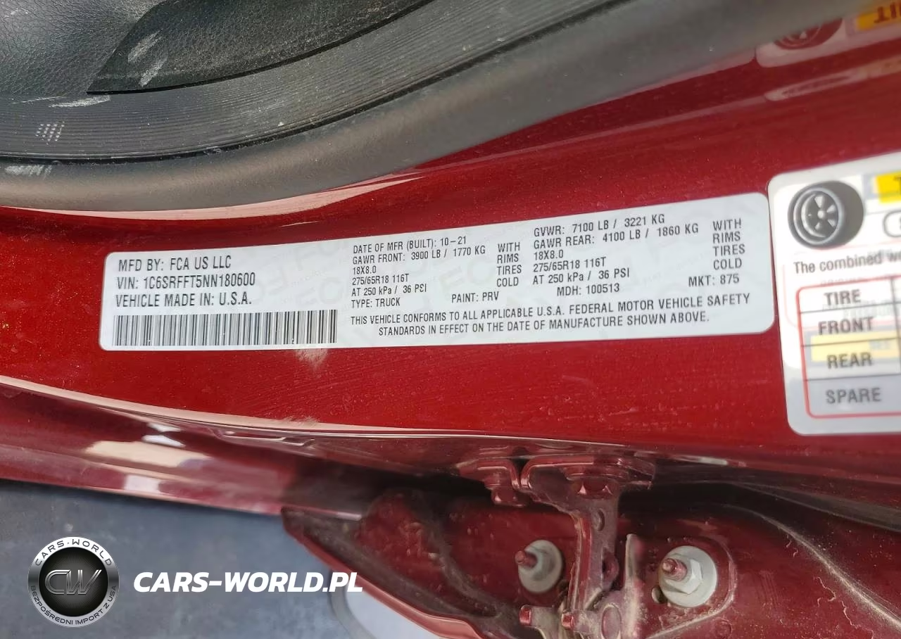 2022 Ram 1500 Big Horn VIN:1C6SRFFT5NN180600 - 12
