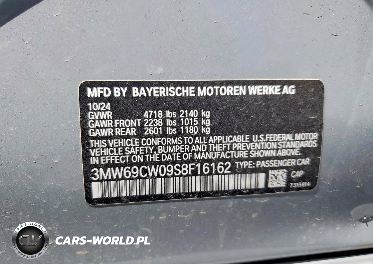 2025 BMW 330I VIN:3MW69CW09S8F16162 - 12