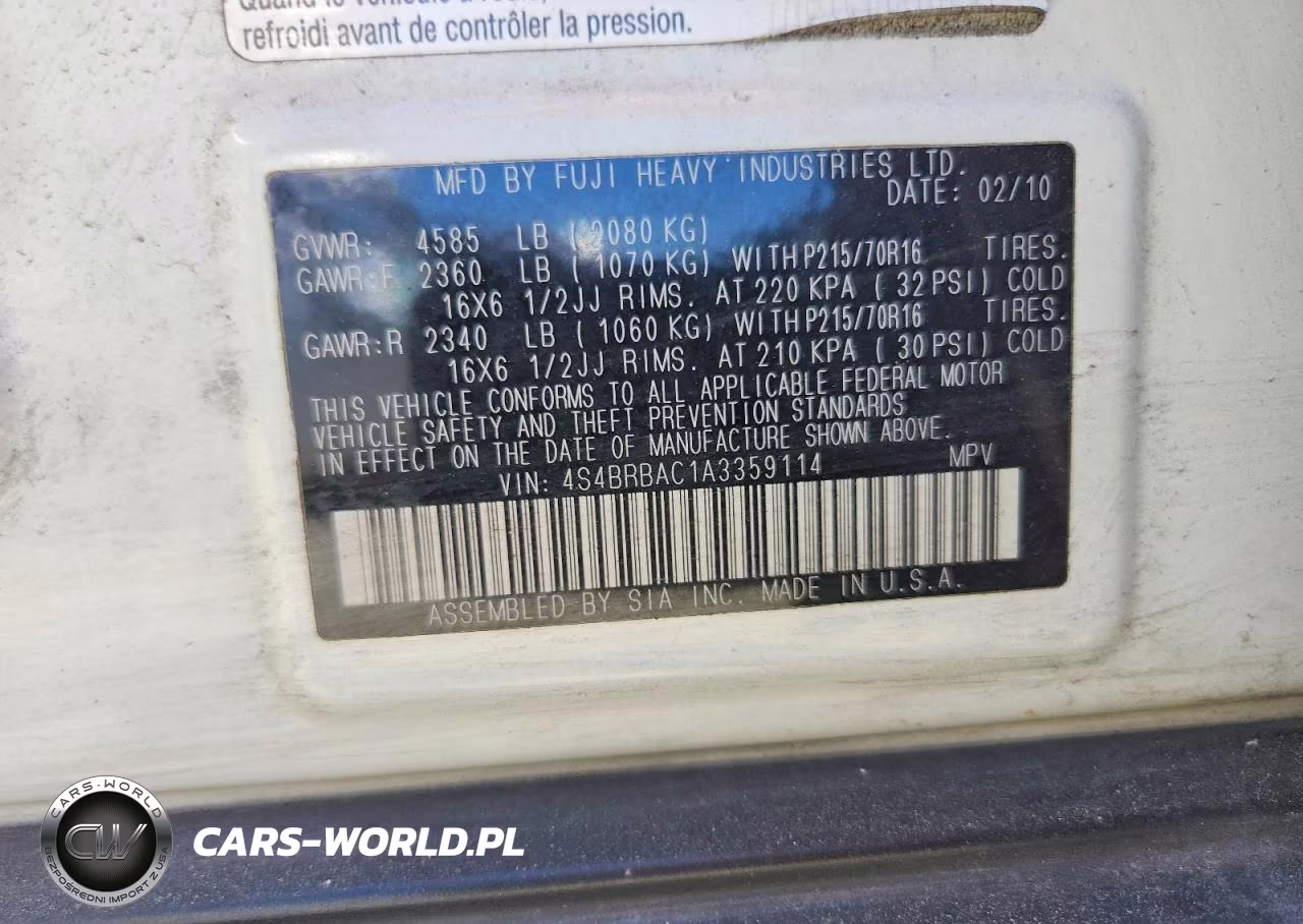 2009 Suba Outback VIN:4S4BRBAC1A3359114 - 13