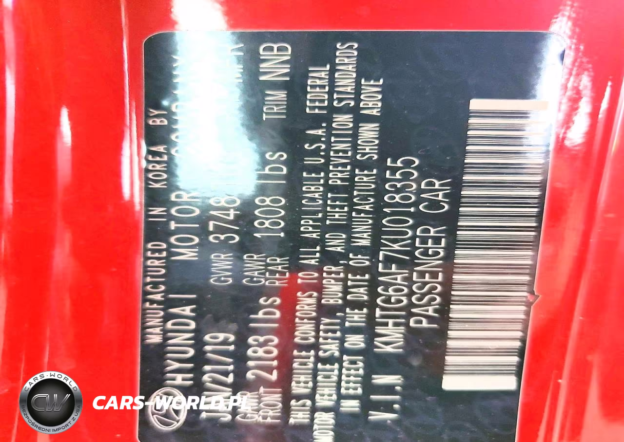 2019 Hyundai Veloster 2.0L VIN:KMHTG6AF7KU018355 - 12