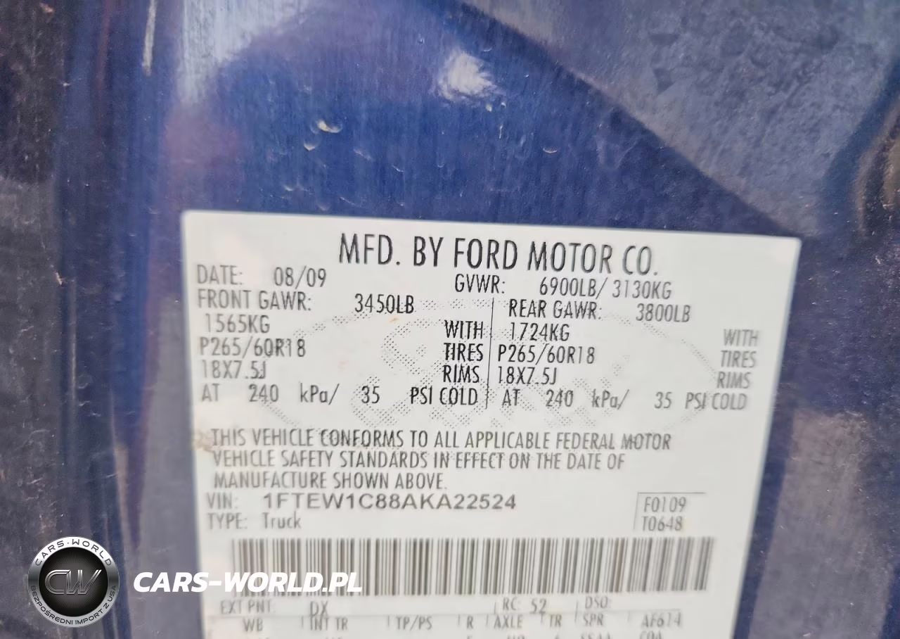 2010 Ford F150 Supercrew VIN:1FTEW1C88AKA22524 - 12