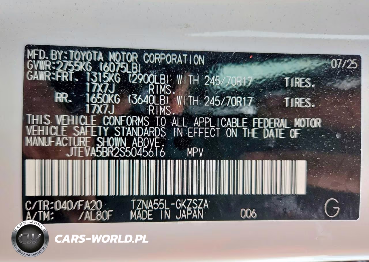 2025 Toyota 4Runner Sr5 VIN:JTEVA5BR2S5045616 - 14