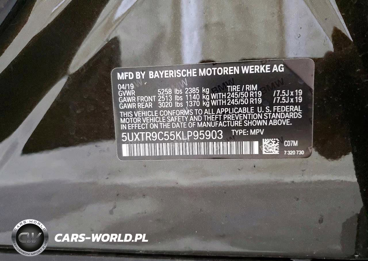 2019 BMW X3 xDrive30I VIN:5UXTR9C55KLP95903 - 14