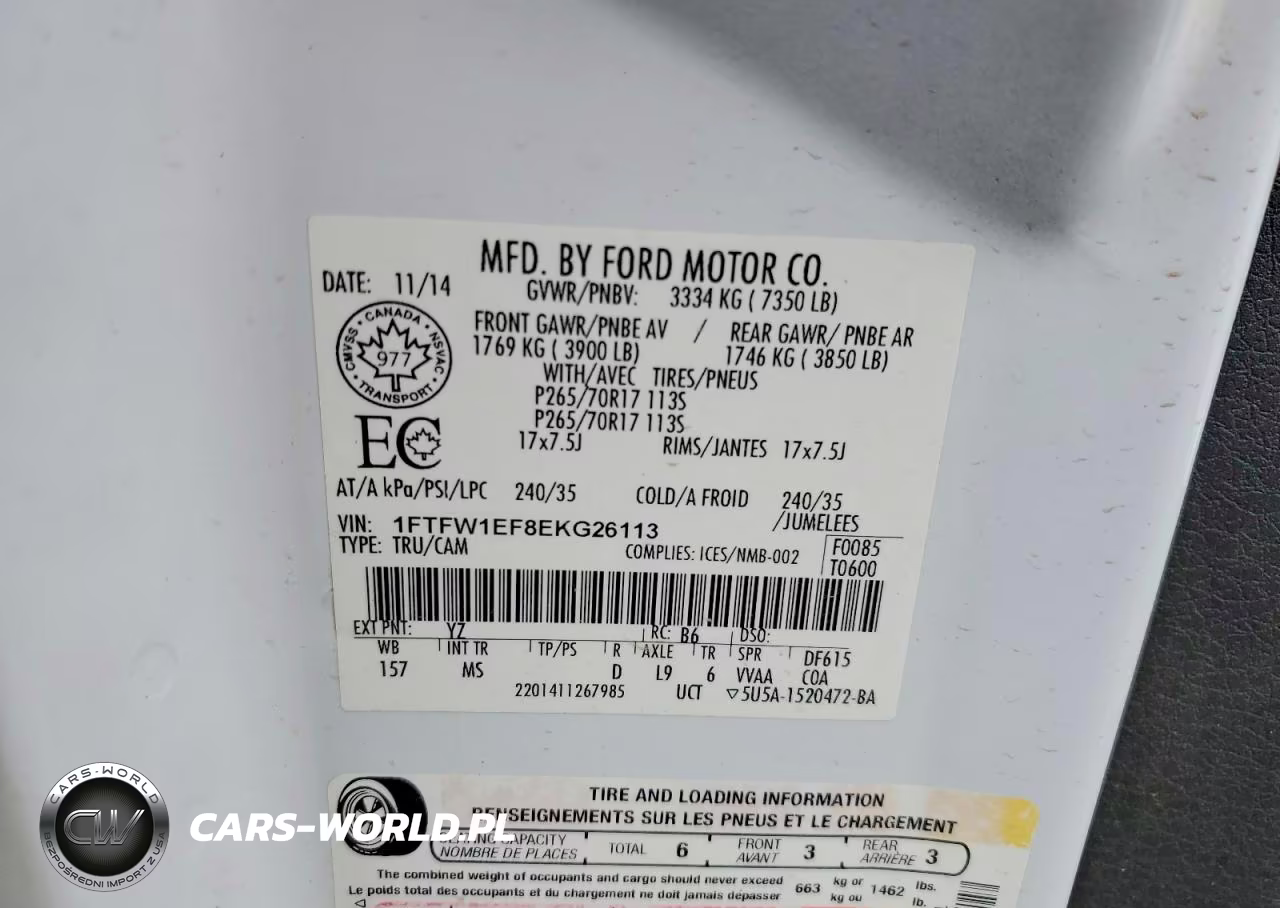 2014 Ford F150 Supercrew VIN:1FTFW1EF8EKG26113 - 12