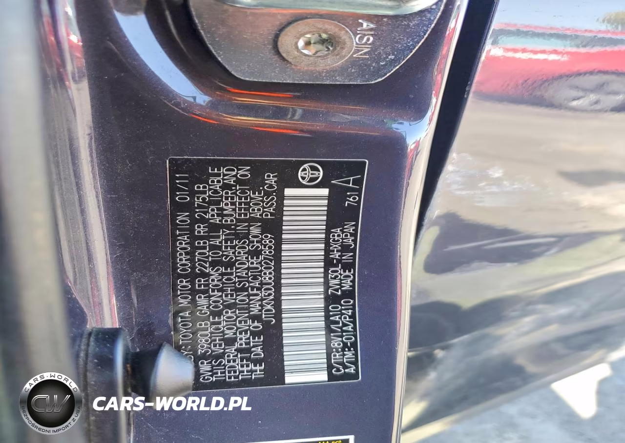 2011 Toyota Prius Four VIN:JTDKN3DU8B0278589 - 12