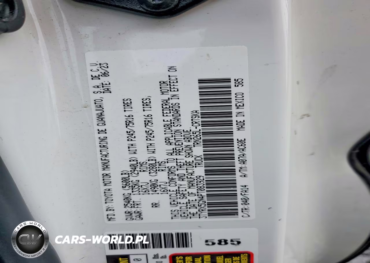 2023 Toyota Tacoma Sr VIN:3TYRX5GN4PT083929 - 12