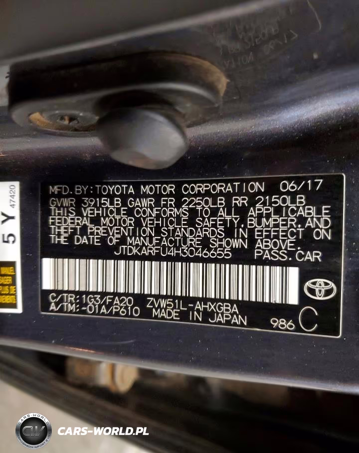2017 Toyota Prius Three VIN:JTDKARFU4H3046655 - 13