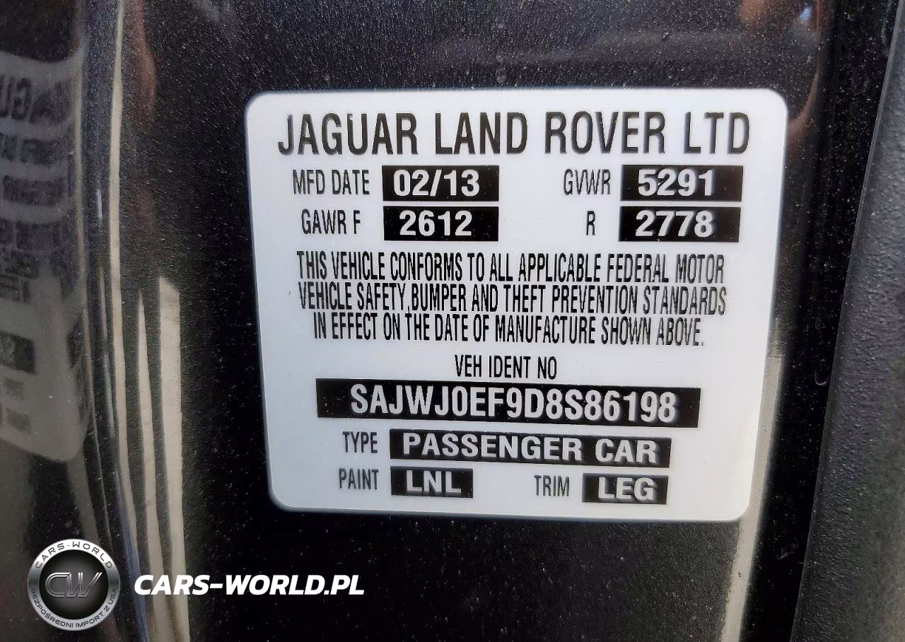 2013 Jaguar Xf VIN:SAJWJ0EF9D8S86198 - 12
