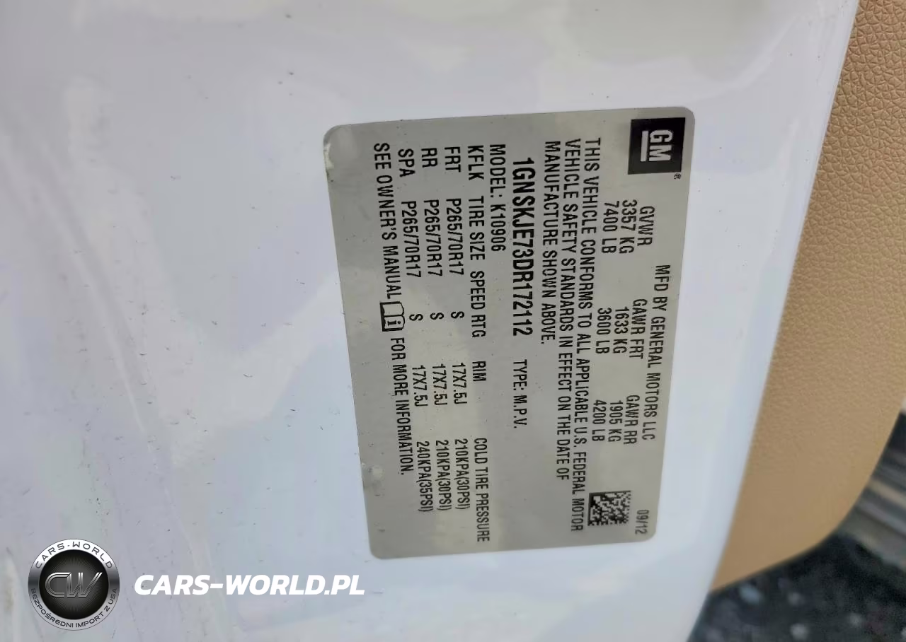 2013 Chevrolet Suburban K1500 Lt VIN:1GNSKJE73DR172112 - 13