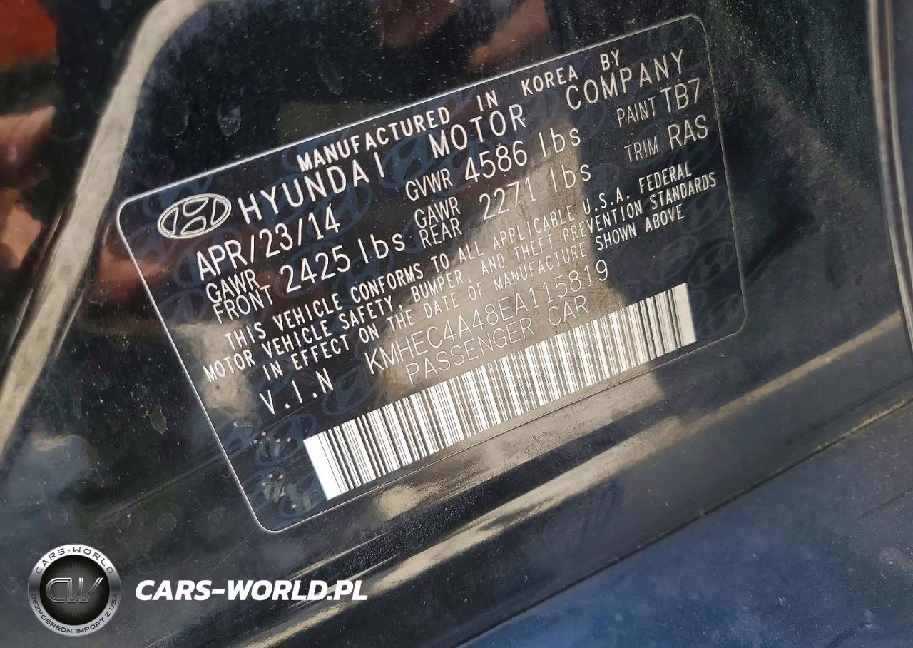 2014 Hyundai Sonata Hybrid VIN:KMHEC4A48EA115819 - 12