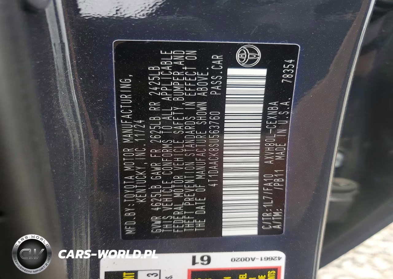 2025 Toyota Camry Le VIN:4T1DAACK8SU563760 - 12