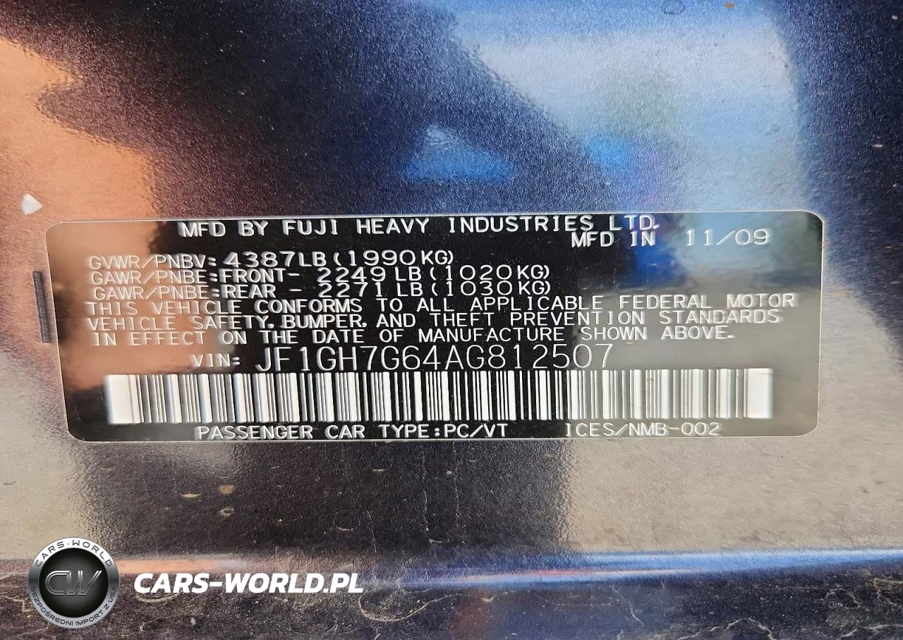2010 Subaru Impreza Wrx VIN:JF1GH7G64AG812507 - 13