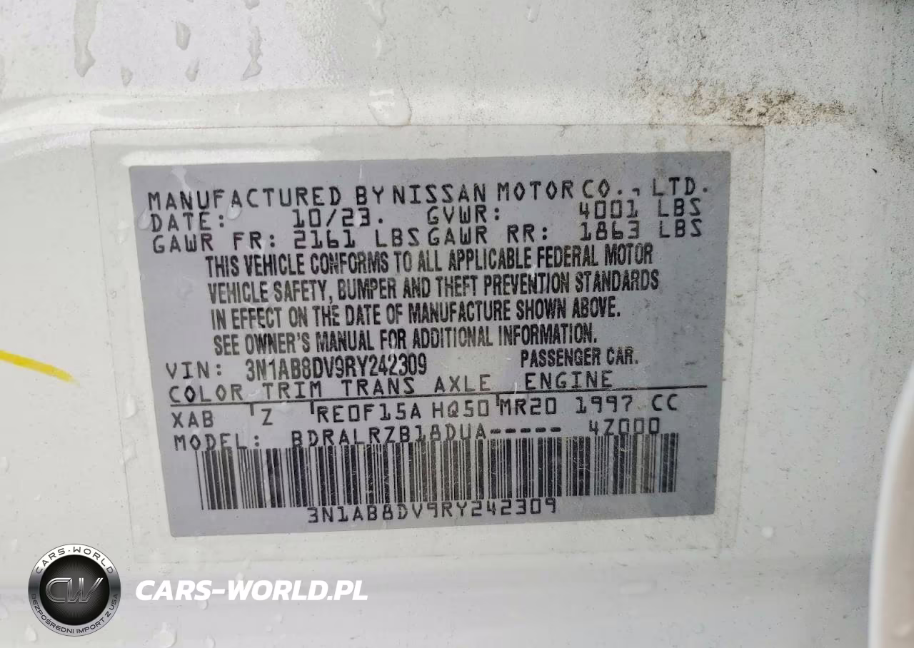 2024 Nissan Sentra Sr VIN:3N1AB8DV9RY242309 - 12