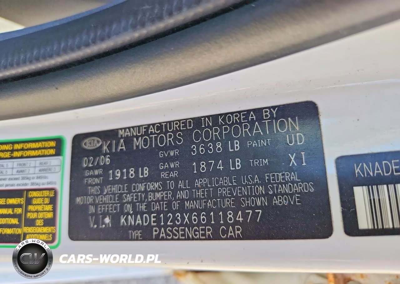 2006 Kia Rio Base VIN:KNADE123X66118477 - 12