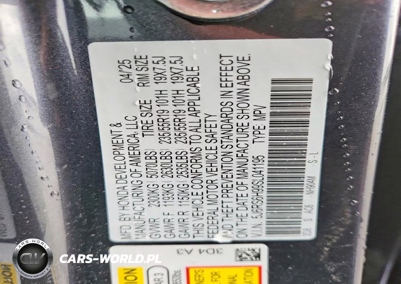 2025 Honda Cr-V Sport Touring VIN:5J6RS6H99SL041195 - 12