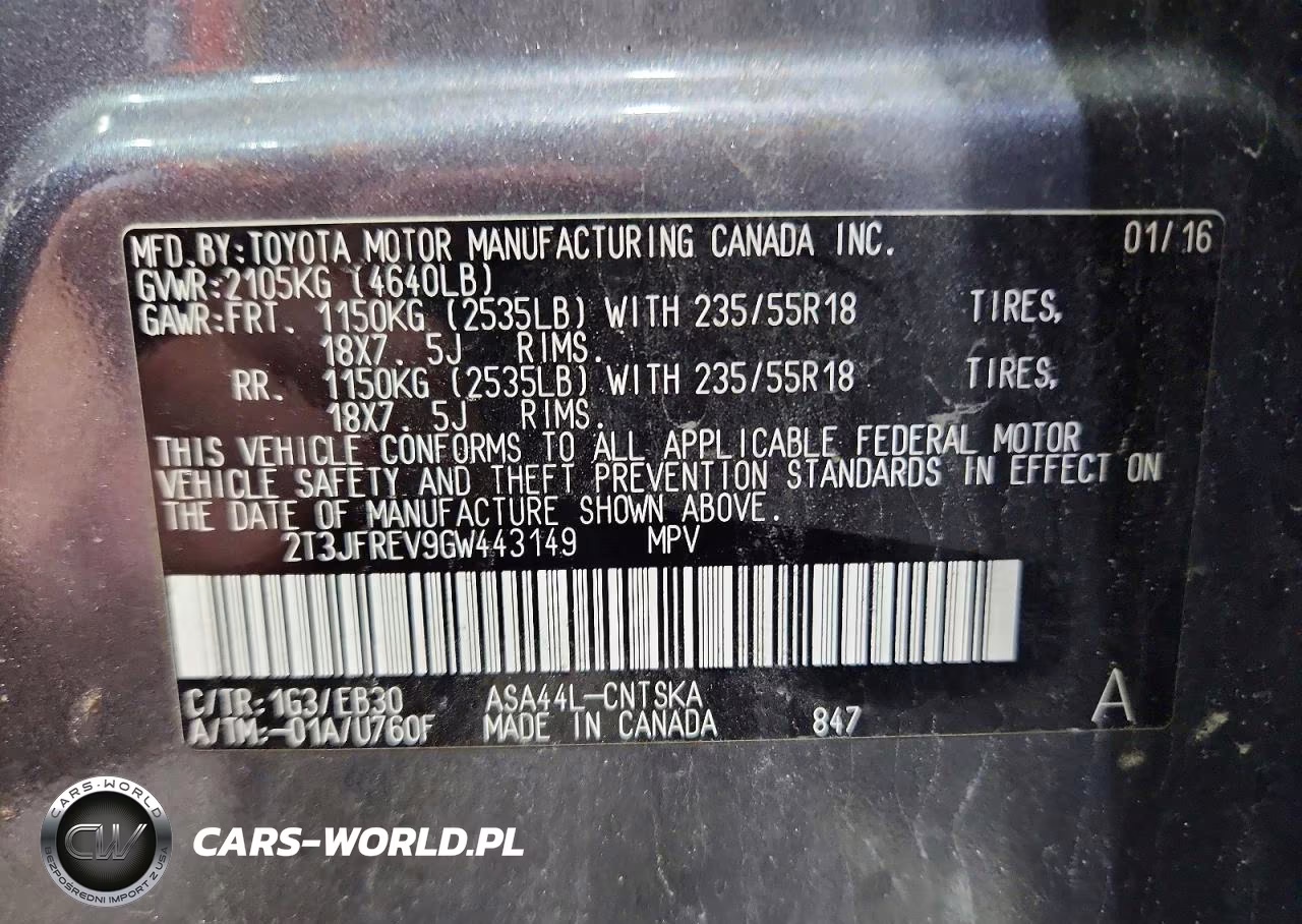 2016 Toyota Rav4 Se VIN:2T3JFREV9GW443149 - 13