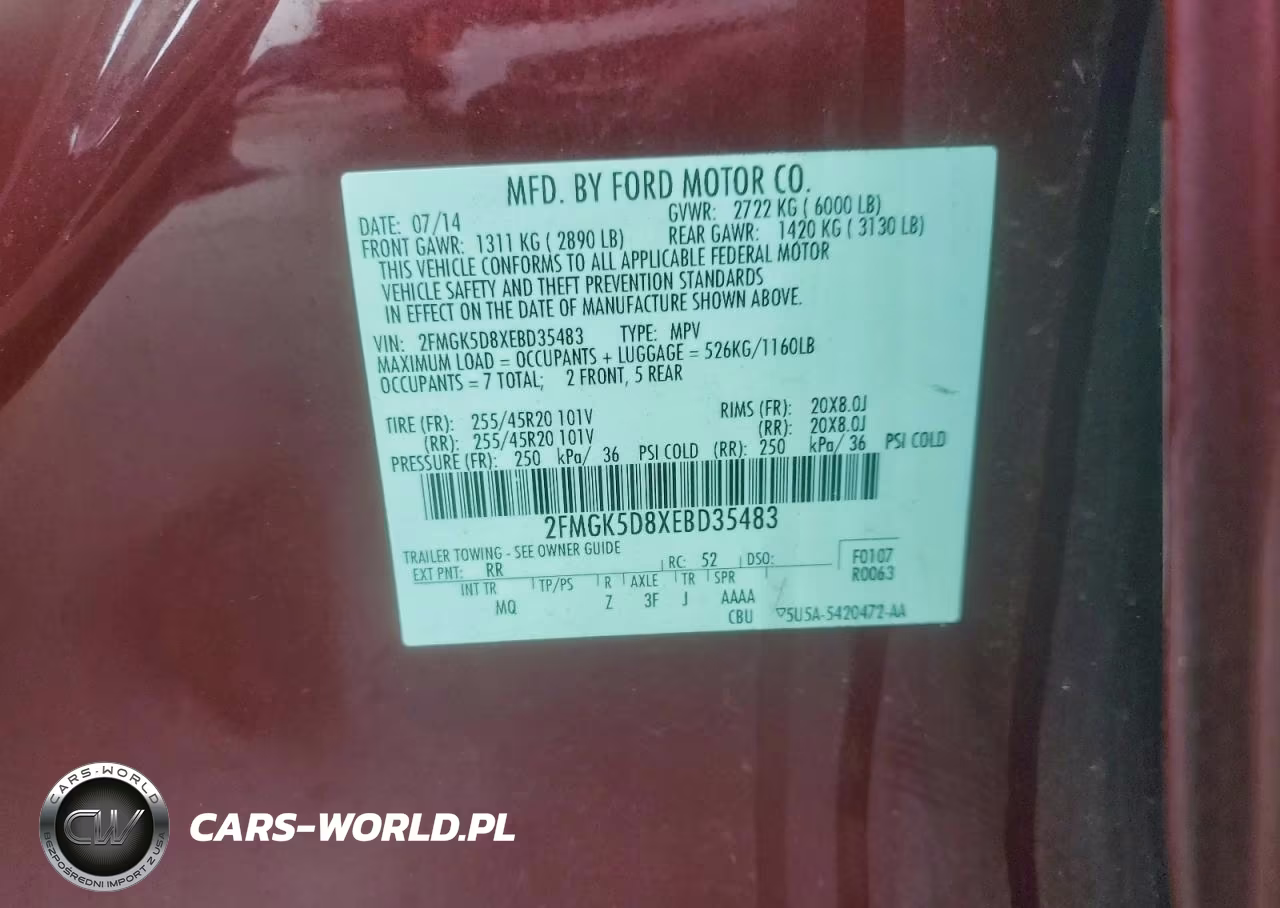 2014 Ford Flex Limited VIN:2FMGK5D8XEBD35483 - 13