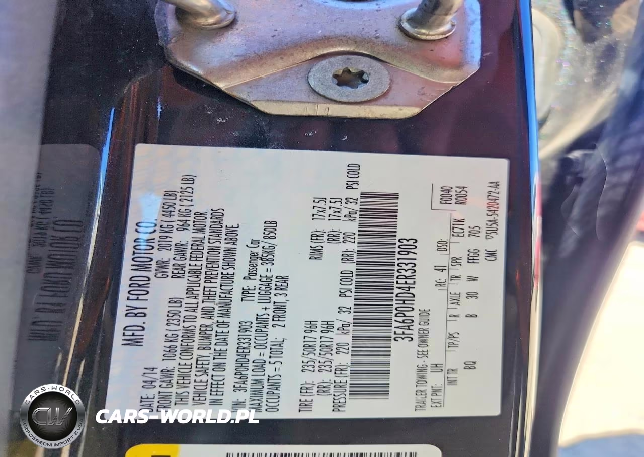 2014 Ford Fusion Se VIN:3FA6P0HD4ER331903 - 12