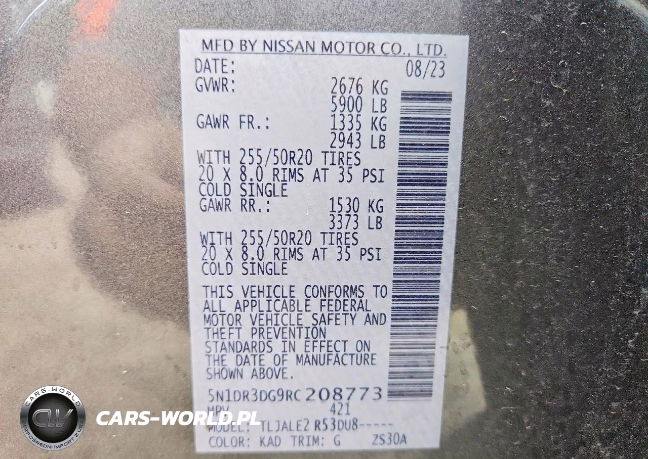 2024 Nissan Pathfinder Platinum VIN:5N1DR3DG9RC208773 - 13