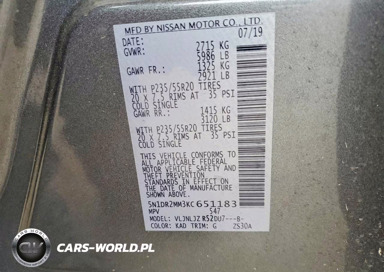 2019 Nissan Pathfinder Sv VIN:5N1DR2MM3KC651183 - 13