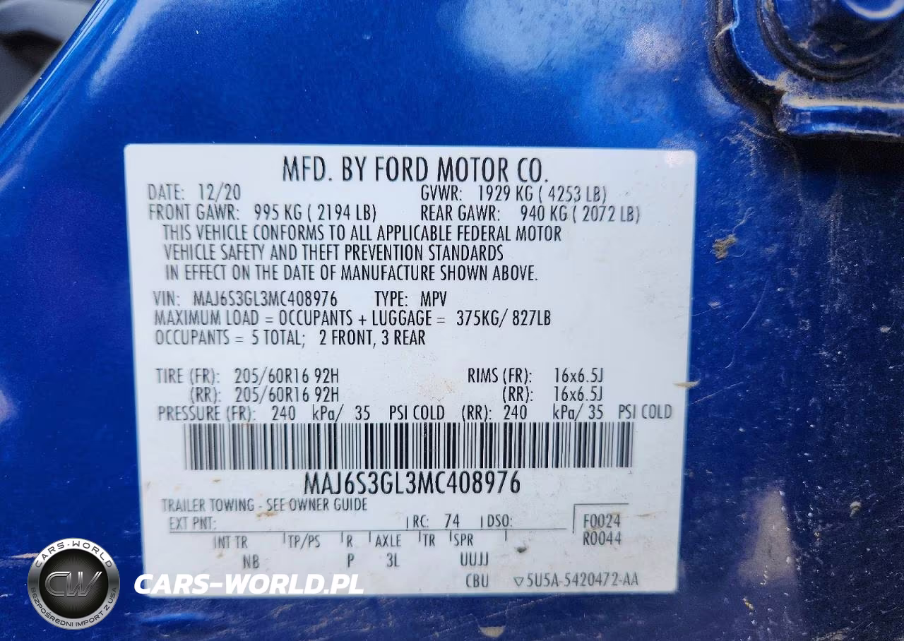 2021 Ford Ecosport Se VIN:MAJ6S3GL3MC408976 - 12