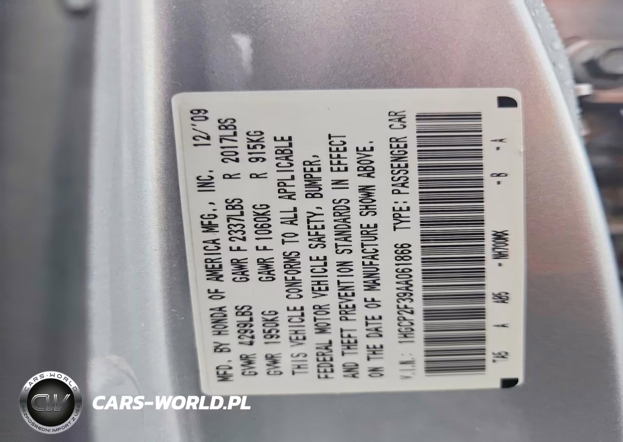 2010 Honda Accord Lx VIN:1HGCP2F39AA061866 - 13