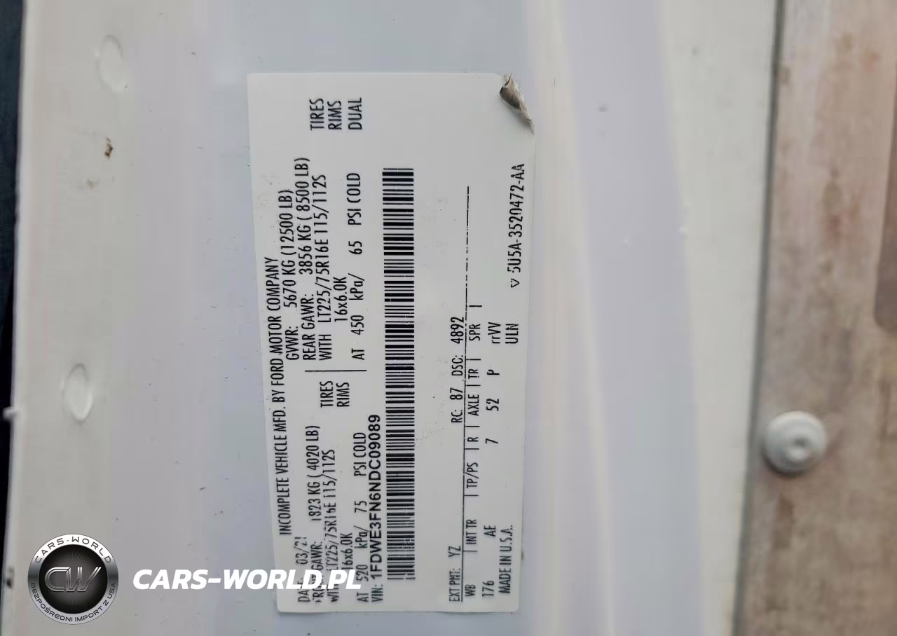 2022 Ford Econoline - Box Truck VIN:1FDWE3FN6NDC09089 - 13