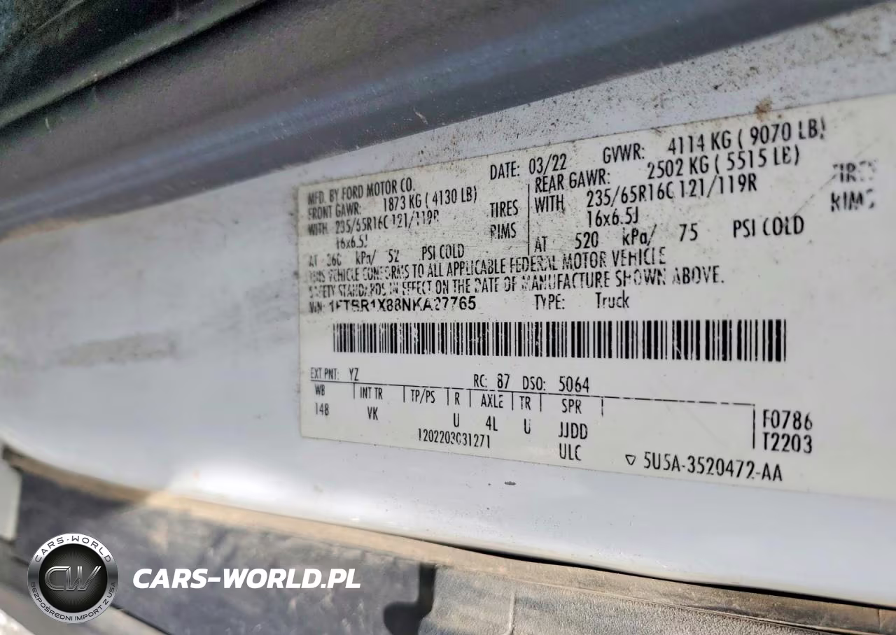 2022 Ford Transit 250 Delivery Van VIN:1FTBR1X88NKA27765 - 13