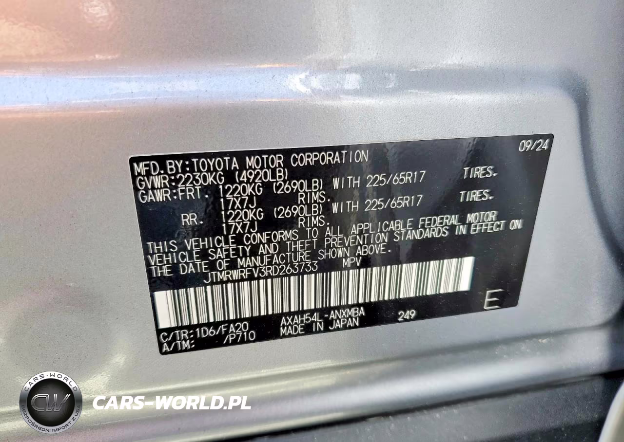 2024 Toyota Rav4 Hybrid Xle VIN:JTMRWRFV3RD263733 - 13
